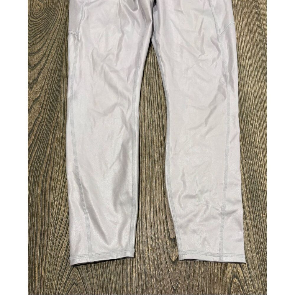 Fabletics Womens High Rise Athletic Leggings Yoga Workout Pull-On Silver Size M - Picture 4 of 9